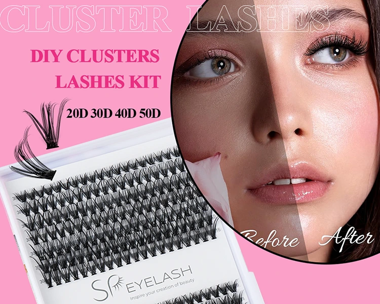 10D-100D Cluster Lashes Tips Grafting, mari kita belajar bersama!