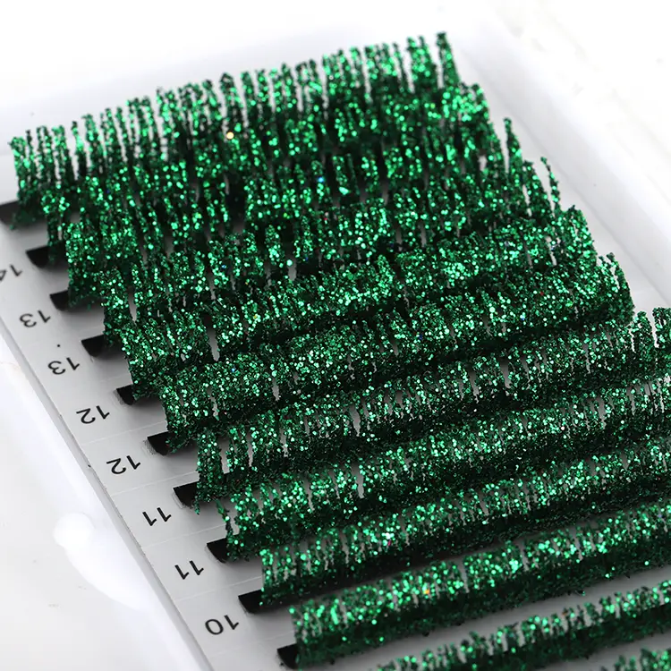 Lanjutan bulu mata glitter hijau